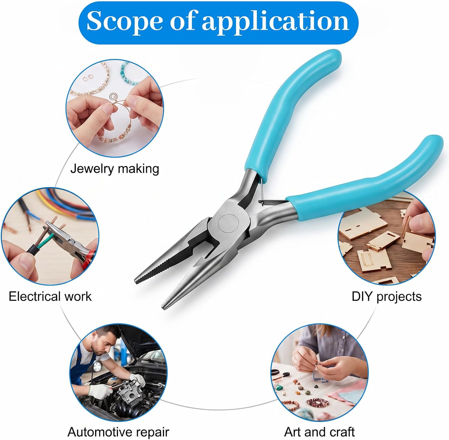 16 Pcs Mini Needle Nose Pliers Bulk, Small Needle Nose Pliers for Jewelry Making with Wire Cutter, Spring Loaded Needle Nose Plier Set, Precision Long Nose Plier for Electronics Repair Craft Beading