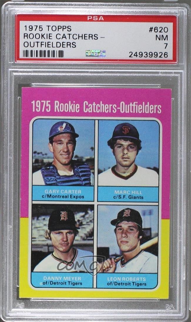 Gary Carter; Marc Hill; Dan Meyer; Leon Roberts PSA GRADED 7 (Baseball Card) 1975 Topps - [Base] #620