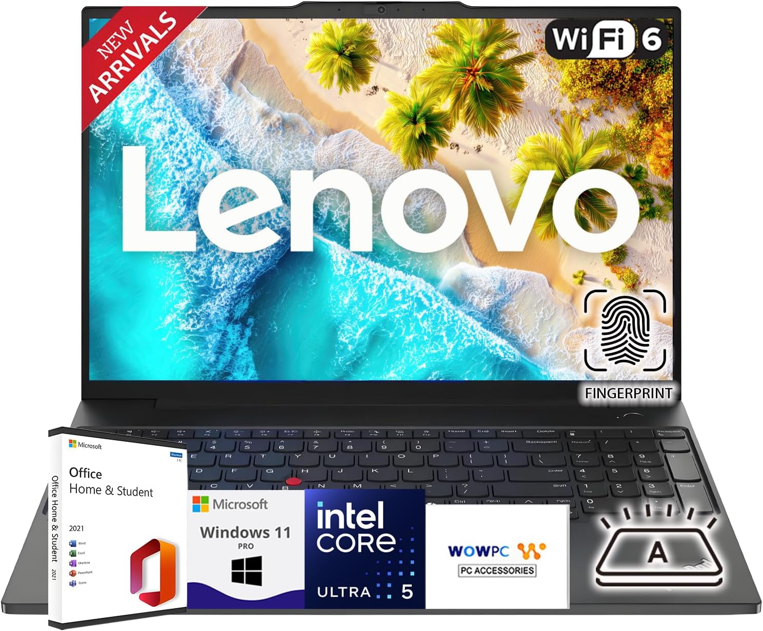 Lenovo Newly Released 16″ WUXGA Thinkpad E16 Laptop(2025/2026 Edition) with Microsoft Office, Intel Core Ultra 5 125U, 64GB RAM, 1TB SSD, Backlit Keyboard, Fingerprint Reader, Windows 11 Pro, WOWPC