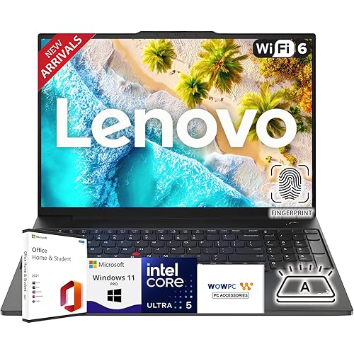 Lenovo Newly Released 16" WUXGA Thinkpad E16 Laptop(2025/2026 Edition) with Microsoft Office, Intel Core Ultra 5 125U, 32GB RAM, 1TB SSD, Backlit Keyboard, Fingerprint Reader, Windows 11 Pro, WOWPC
