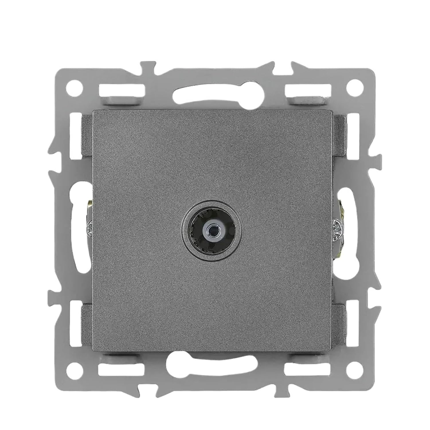 SRAN F9 Series Gray Aluminum Alloy Panel Light Switch EU French Electrical outlets USB Wall Plug TV rj45 Socket Module DIY(TV)