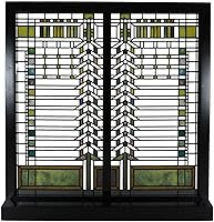 Vista 1 de Ebros Gift Frank Lloyd Wright Darwin Martin House - Placa de escritorio con base de madera de 12.5 pulgadas de alto acento arquitectónico