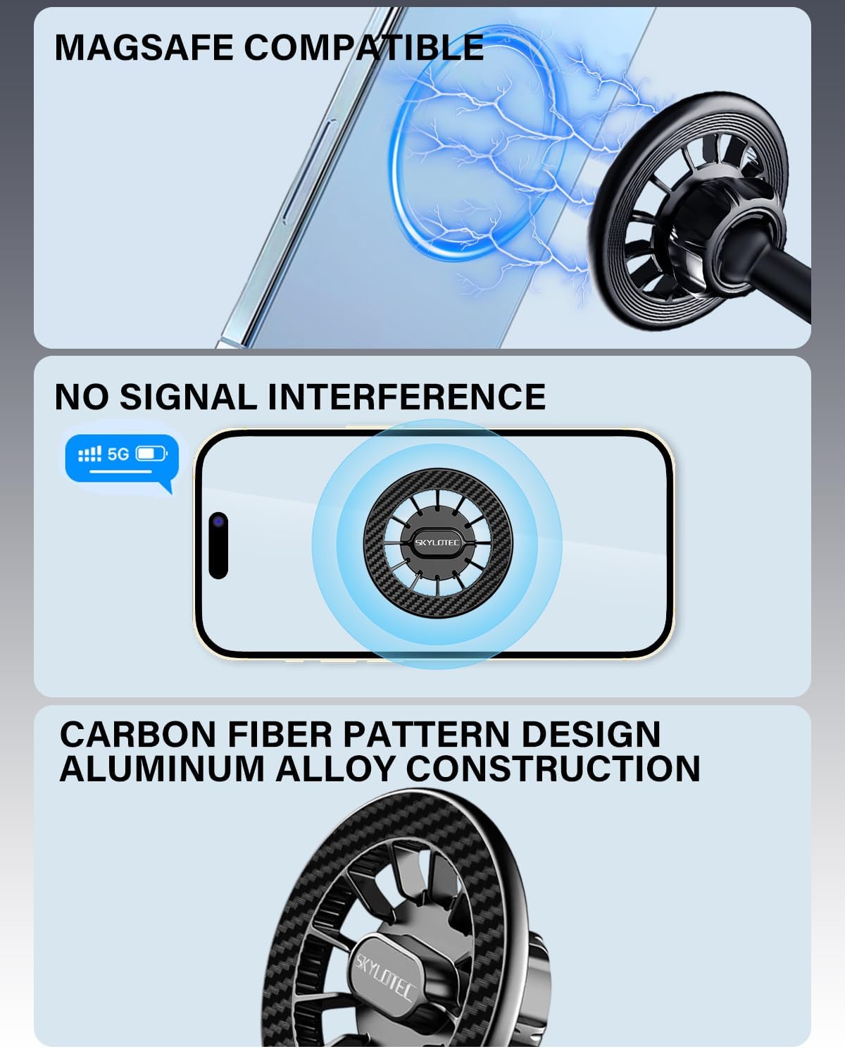 SKYLOTEC Dash Tray with Phone Holder for 2025 Ford Bronco Sport Dash Console Organizer 13.2-Inch Screen, Automobile Cradles Magnetic Phone Mount for MagSafe, Magnets Cell Phone Base Dashboard Storage