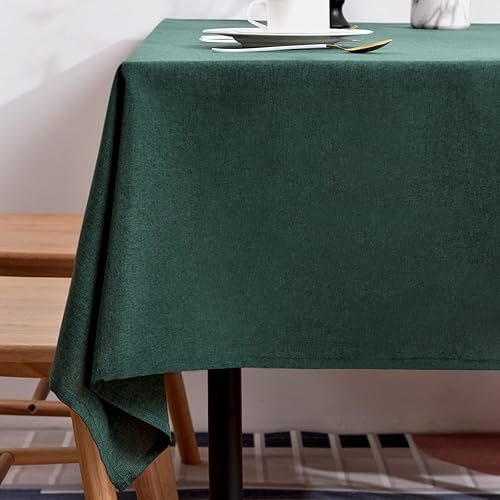 BALCONY & FALCON Mantel rectangular de lino lavable, impermeable, a prueba de aceite, a prueba de arrugas y polvo, utilizado para reuniones,
