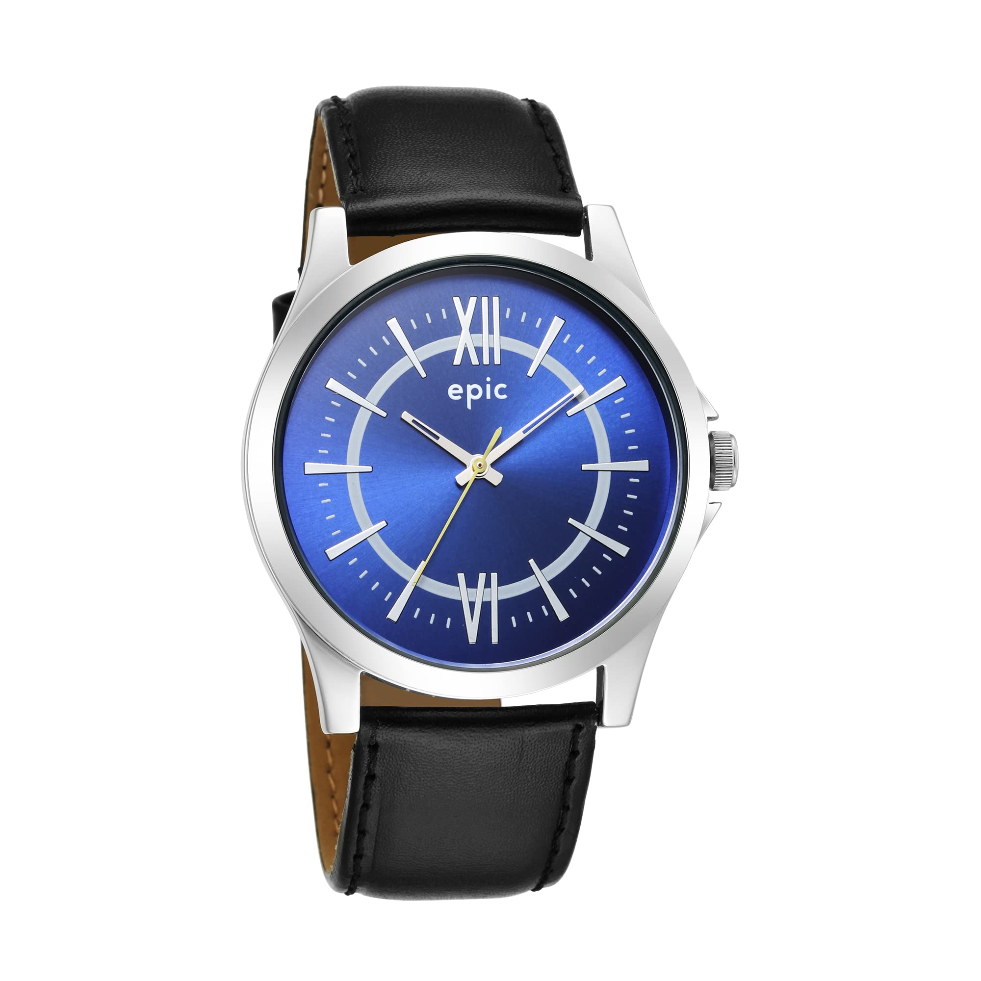 Sonata Leather Men Epic Gents Analog Watch - Ep10001Sl02, Black