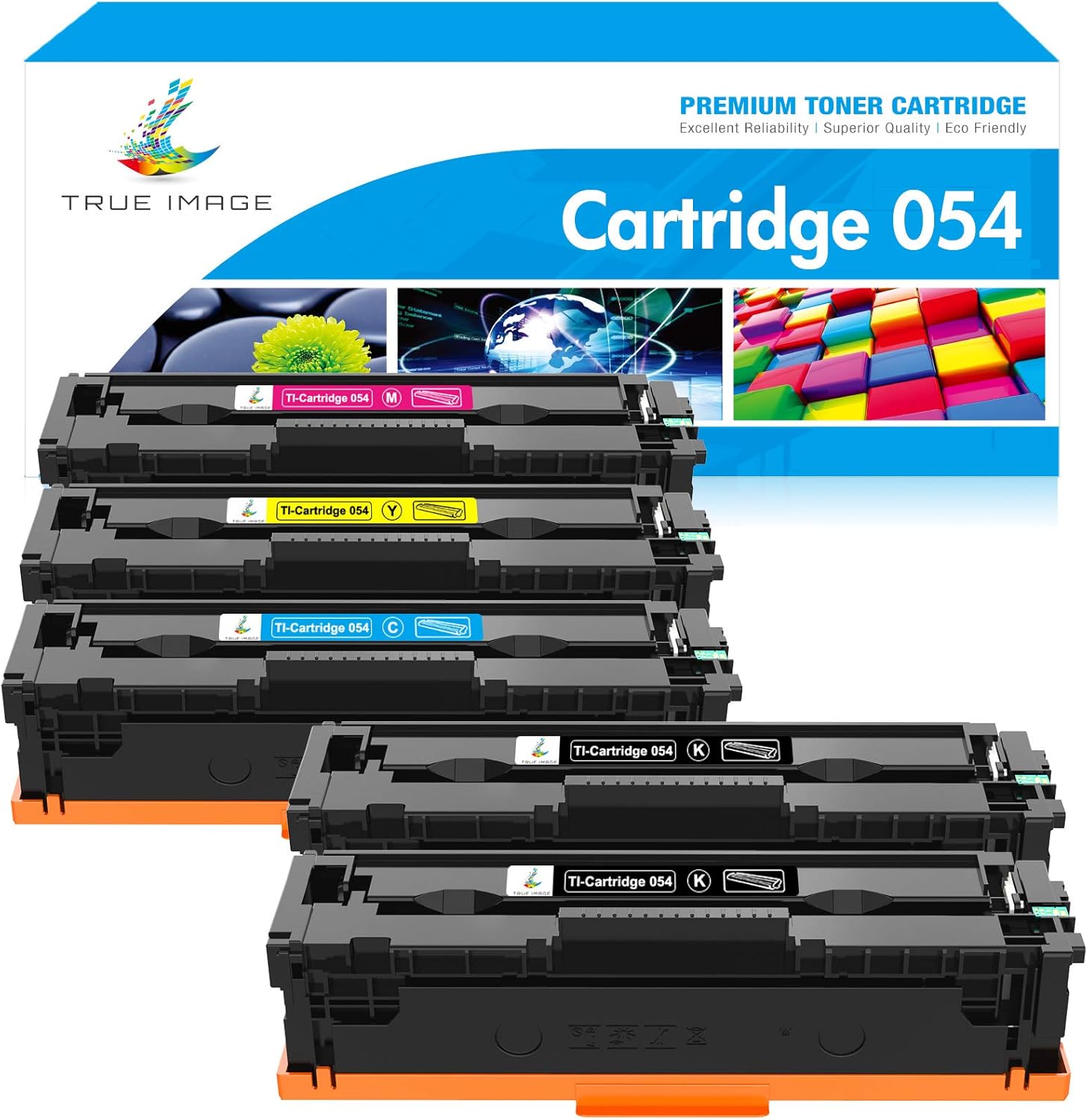 40% Off Discount TRUE IMAGE Compatible Toner Cartridge Replacement for Canon 054 MF644Cdw Toner for Canon Color ImageCLASS MF642Cdw MF644Cdw LBP622Cdw MF641Cw MF644 Printer Toner (Black Cyan Magenta Yellow, 5-Pack)