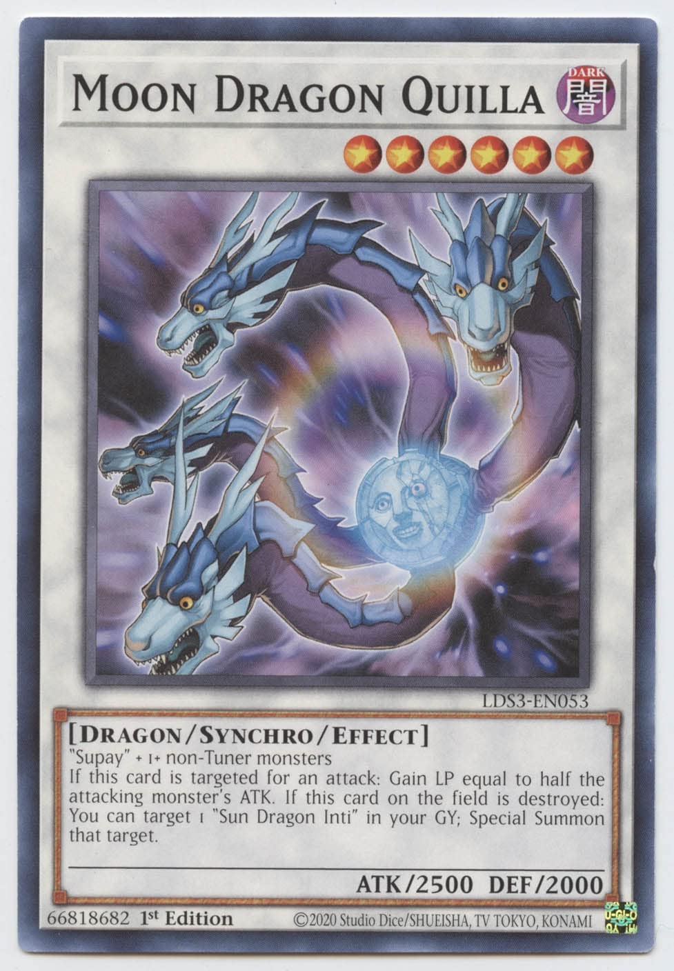 Amazon.com: Yu-Gi-Oh! Moon Dragon Quilla - LDS3-EN053 - Common