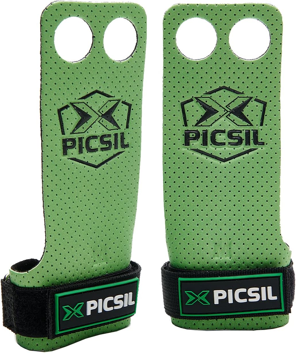 PICSILAzor Grips, Workout Grips with Increased Magnesium Retention, Light and Resistant Unisex Hand Grips for Weightlifting and Gymnastics, Blocks Rips and Blisters