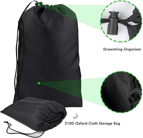 Miniatura 2 de PROMOZER Bolsa de hojas para tractor de césped, bolsa Oxford para cortacésped, sistemas de recolección de material, bolsa de hojas de 54 pies