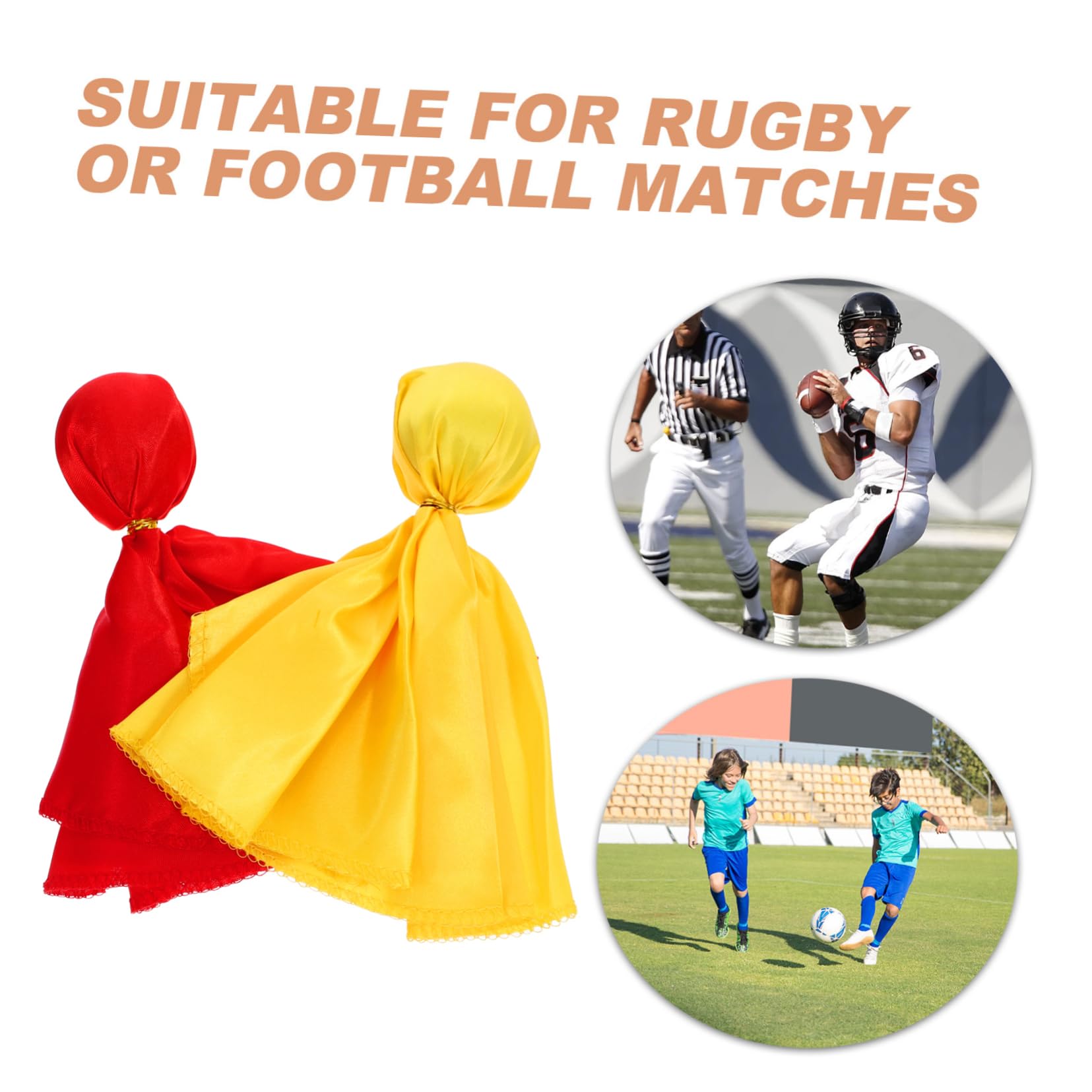 GOOHOCHY 6pcs Soccer Rugby Penalty Flags Football Game Accessory Sports Flags Tossing Referee Props