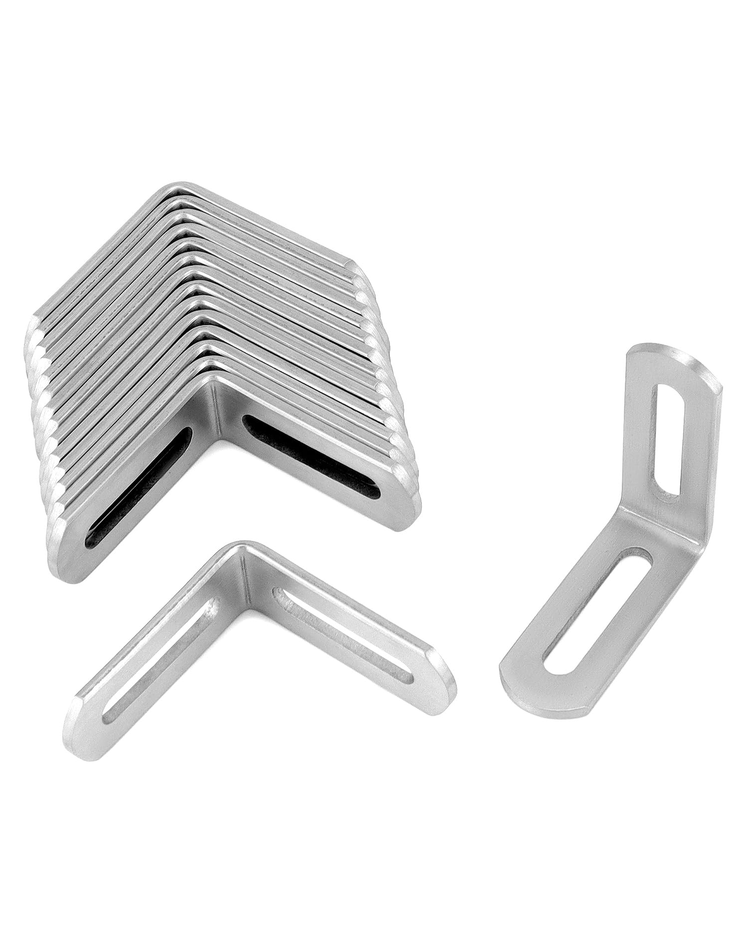 QWORK Kątownik 16 szt 50x50 mm stal nierdzewna 201 grubość 3 mm