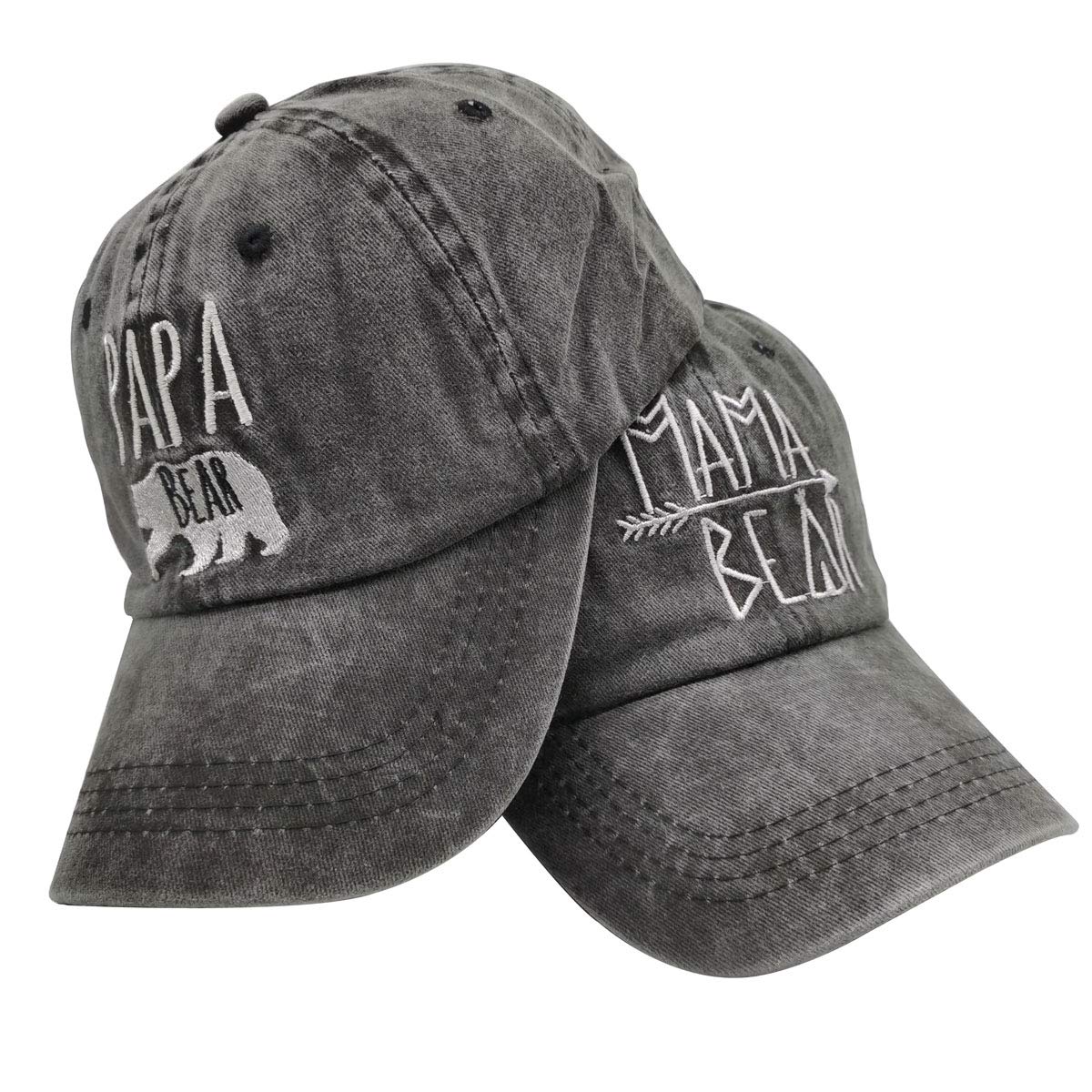 WaldealEmbroidered Mom and Dad Hat Baby Announcement Adjustable Distressed Baseball Caps