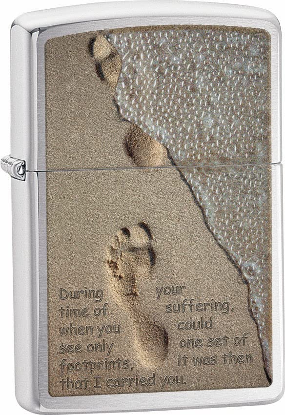 Zippo 2019N Footprint in Sand Encendedor miniatura 1
