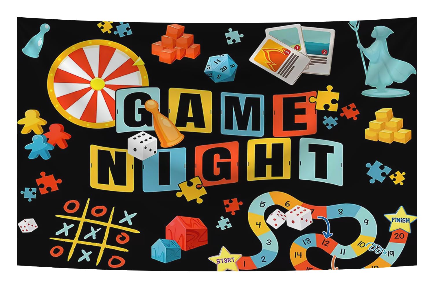 Family Game Night PRINTABLE Party Decorations, Board Games - View #12