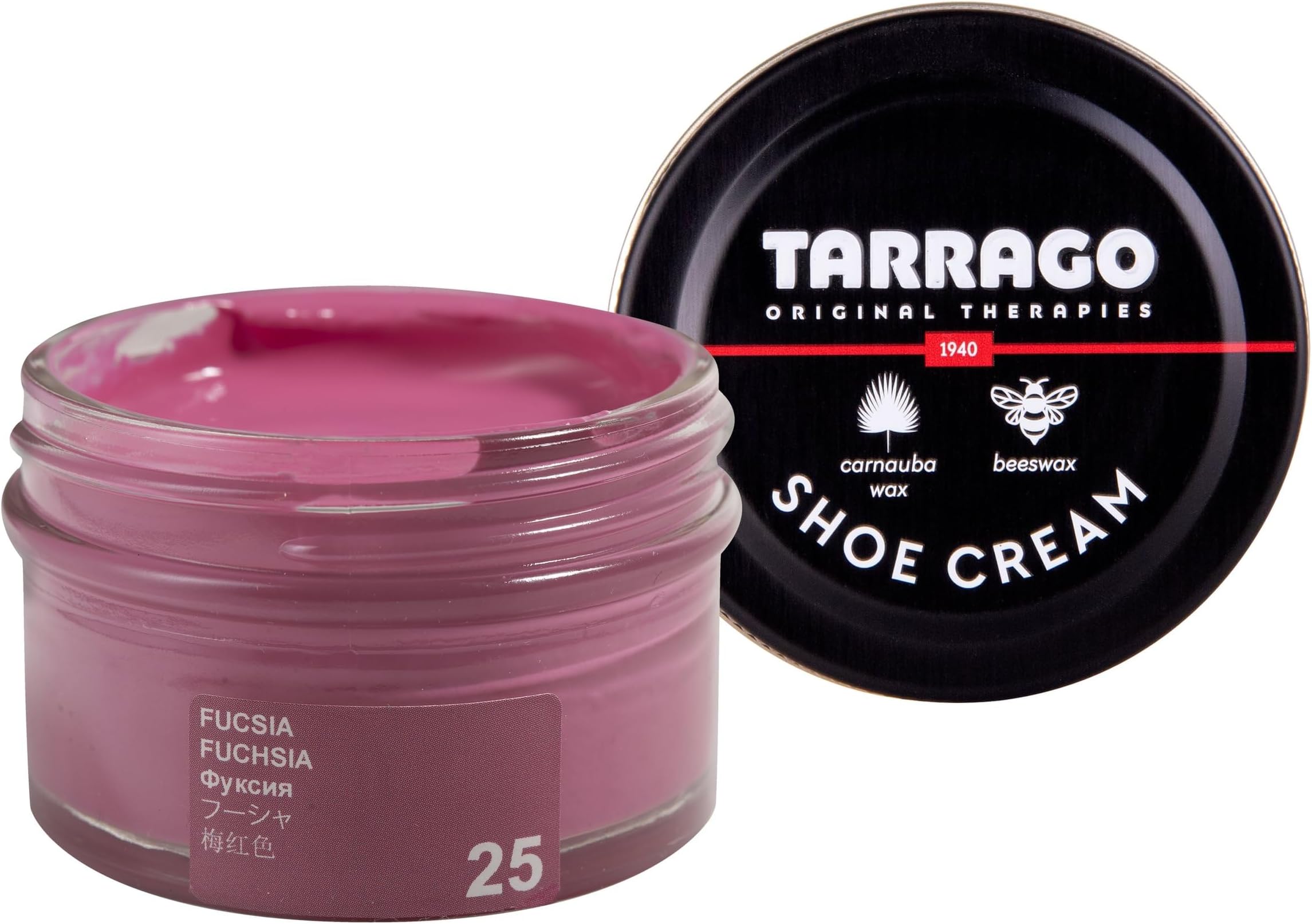 Shoe Cream Professional Shoe Polish for Leather Boots, Shoes, Purse, Furniture Eco Friendly Leather Conditioner 1.7oz - Fuchsia #25