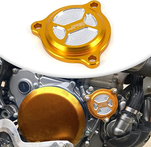 JFG RACING Tapa de filtro de aceite para motocicleta, cubierta de aluminio CNC compatible con DRZ400 DRZ400S DRZ400E DRZ400SM QuadSport LT-Z400 400Z
