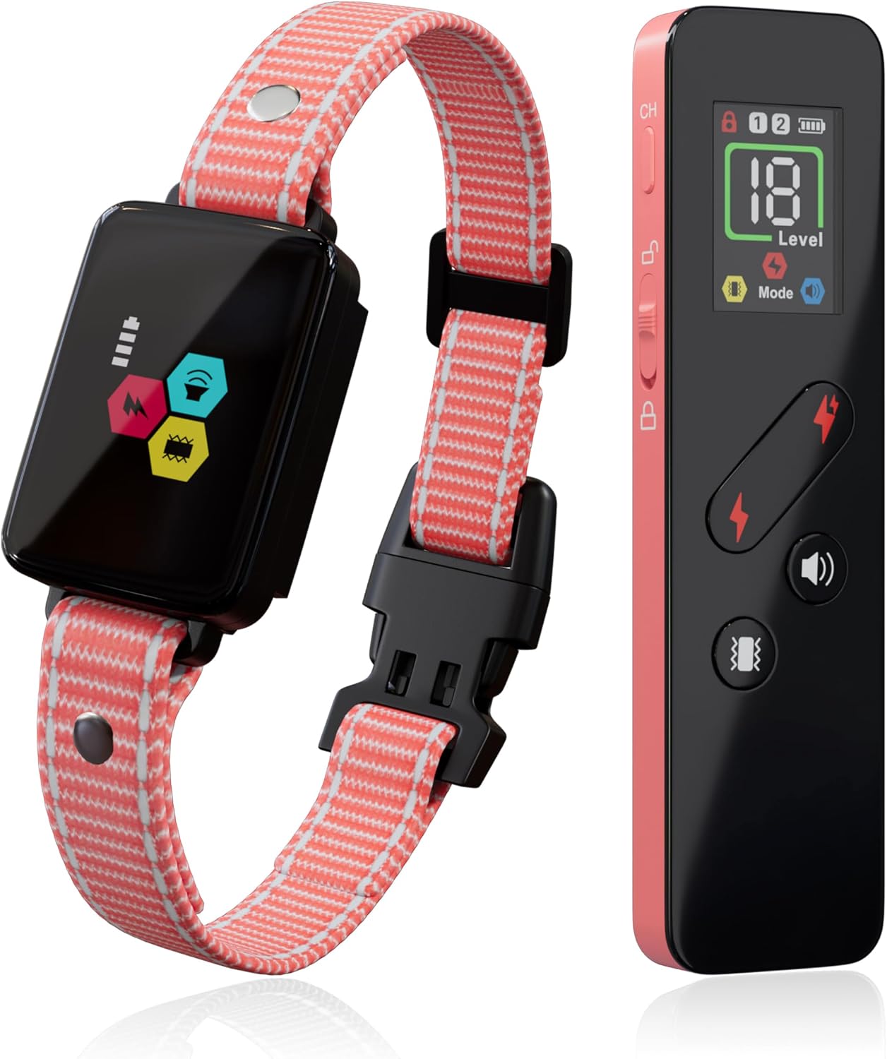 Cat Training Collar Cat Bark Collar with Remote Electric Cats Shock Collar 3300FT IP67 Waterproof 3 Training Modes Beep Vibration Shock Mode Top Meowing Effective for Bad Behavior Carbon Black