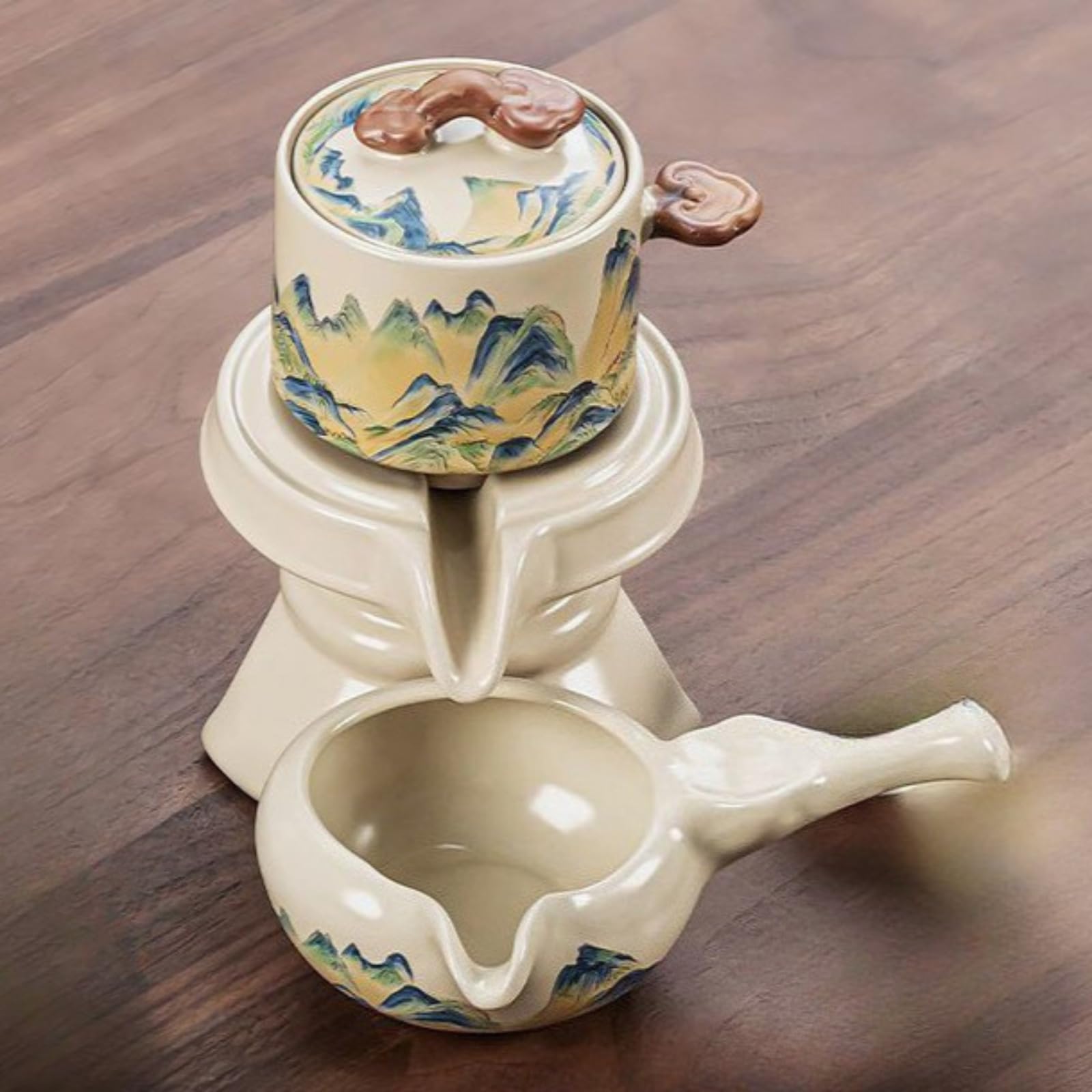 Półautomatyczny zestaw do herbaty kungfu, 210 ml, 201 g, domowy zaparzacz do herbaty