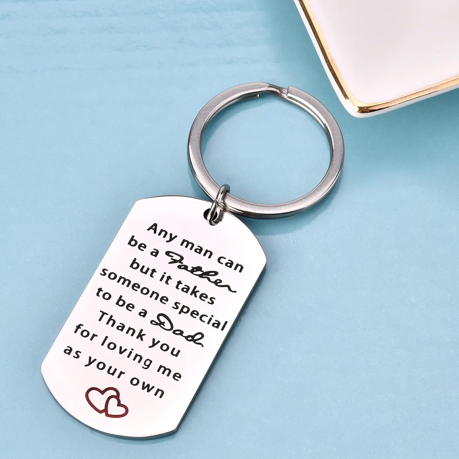 Christmas Keychain Gifts for Him Personalized Idea Gift for Dad Stepfather image 3