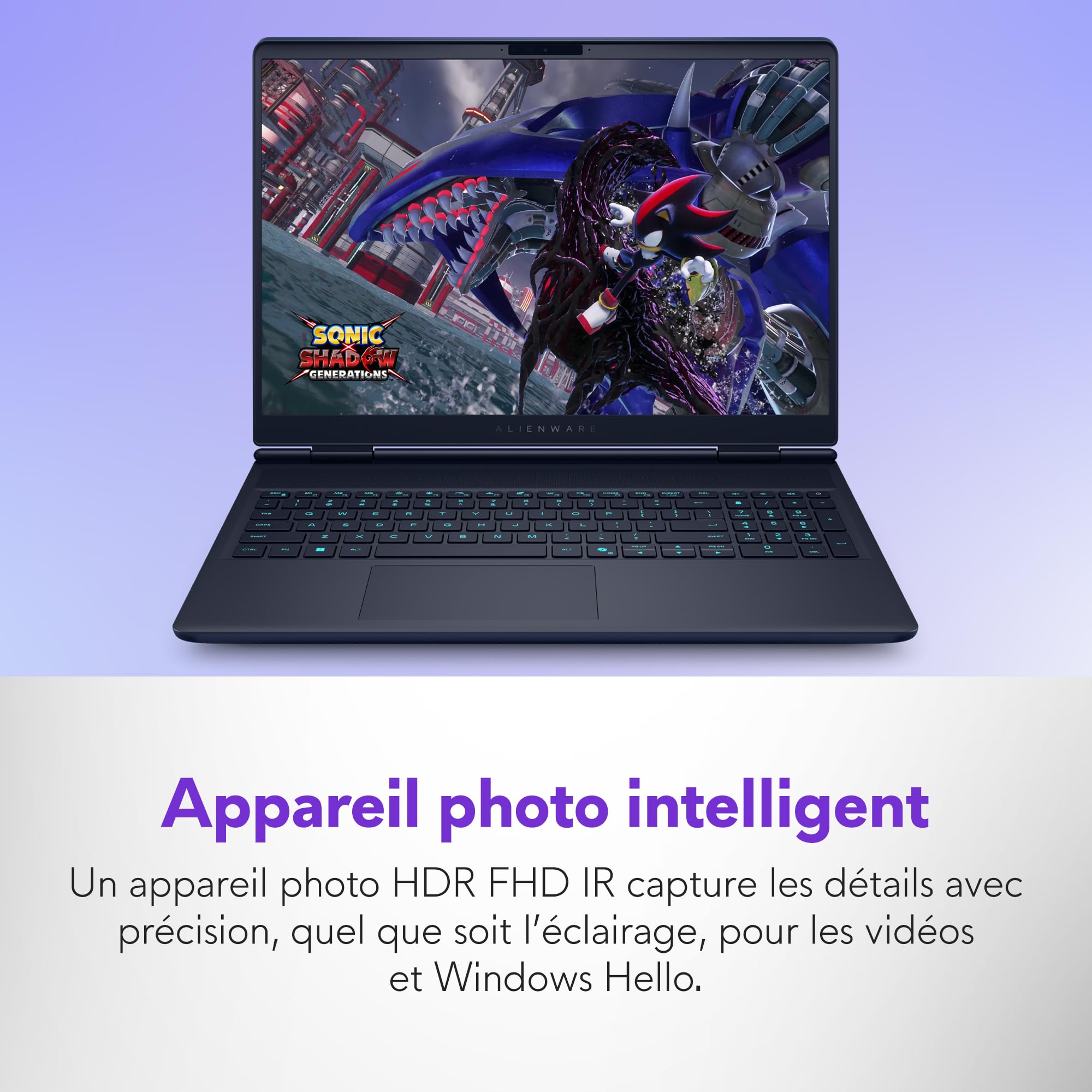 Alienware 16x Aurora PC Portable Gaming AC16251-16" WQXGA 240Hz G-Sync, Intel Core Ultra 9 275HX Series 2, NVIDIA GeForce RTX 5070, 32Go RAM, 1To SSD, Windows 11 Home, Clavier RGB AlienFX Azerty