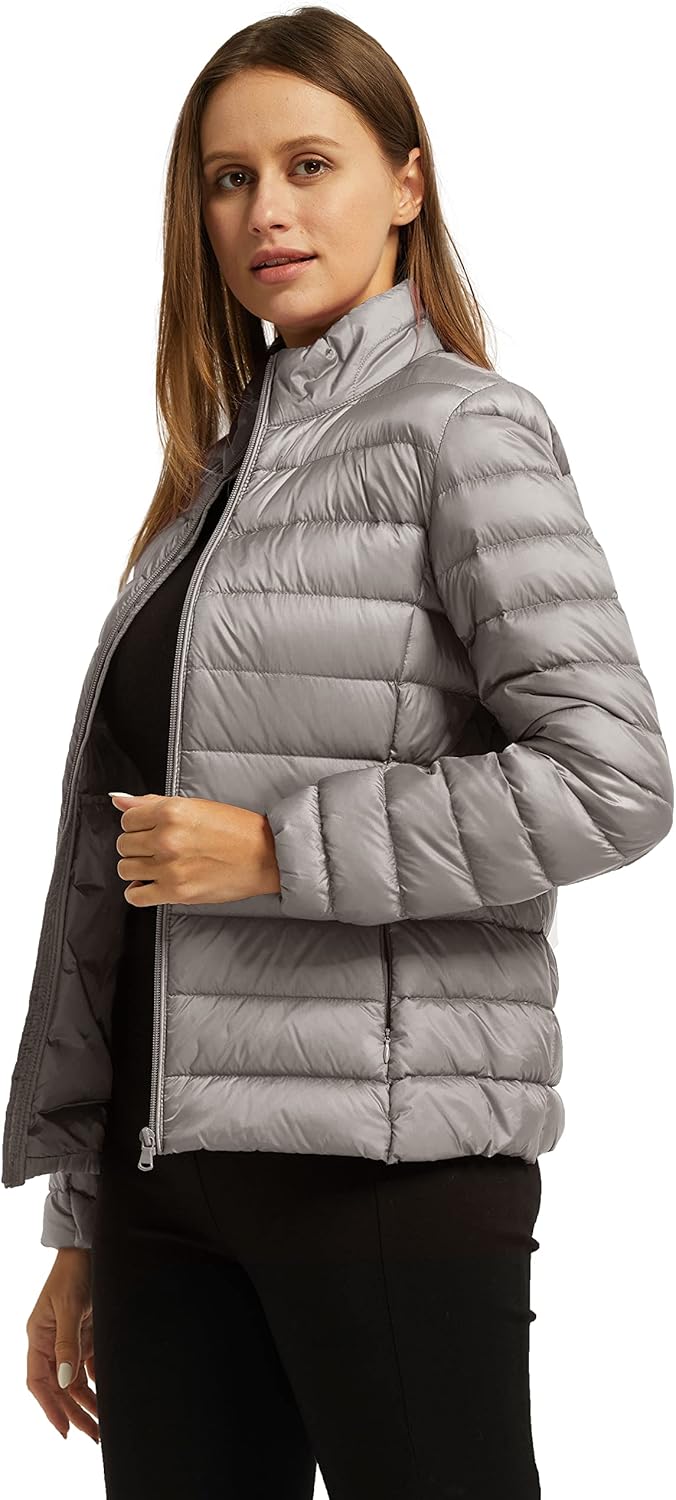 wantdo Women's Packable Ultra Light Weight Short Down Jacket - Image 3