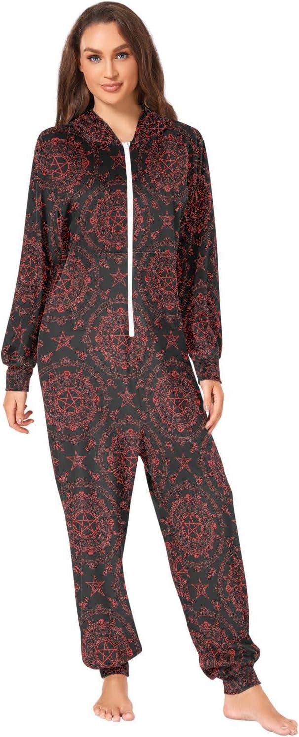 QUGRL Onesies Adult Pajamas Costume for Women Men Unisex Cosplay Sleepwear Homewear Suit Winter S-XL
