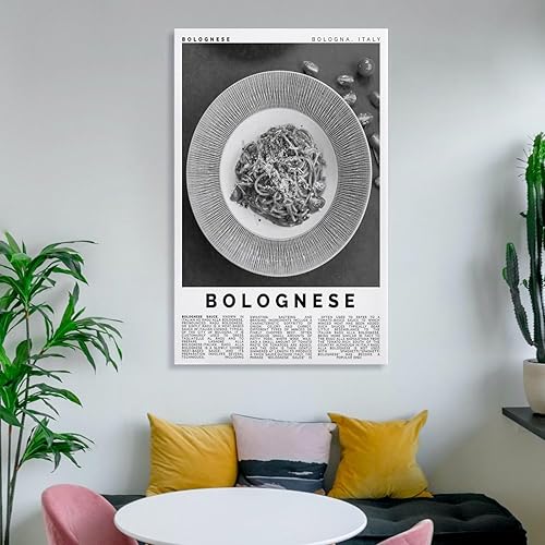 Miniatura 6 de Póster boloñés de Schwarz-Weiß Küchenkunst, boloñesa Druck, Modern Küche Dekor, ilustración de alimentos, póster de pared para el hogar, escuela,