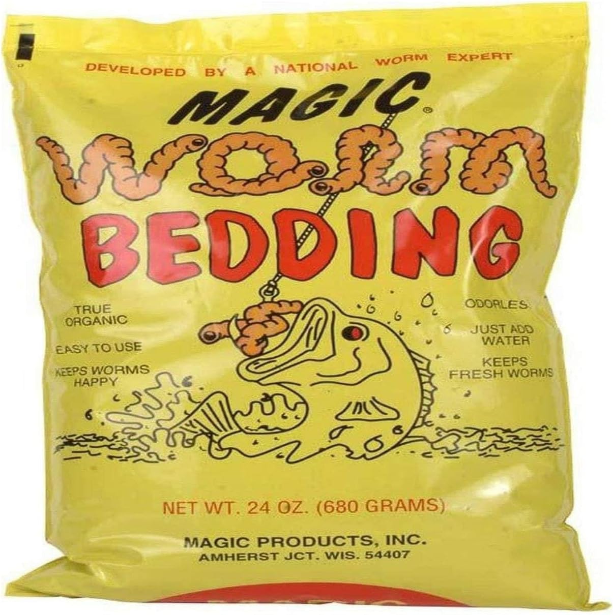 Magic Products Worm Bedding Bag Fishing Bait, 1.5Pound