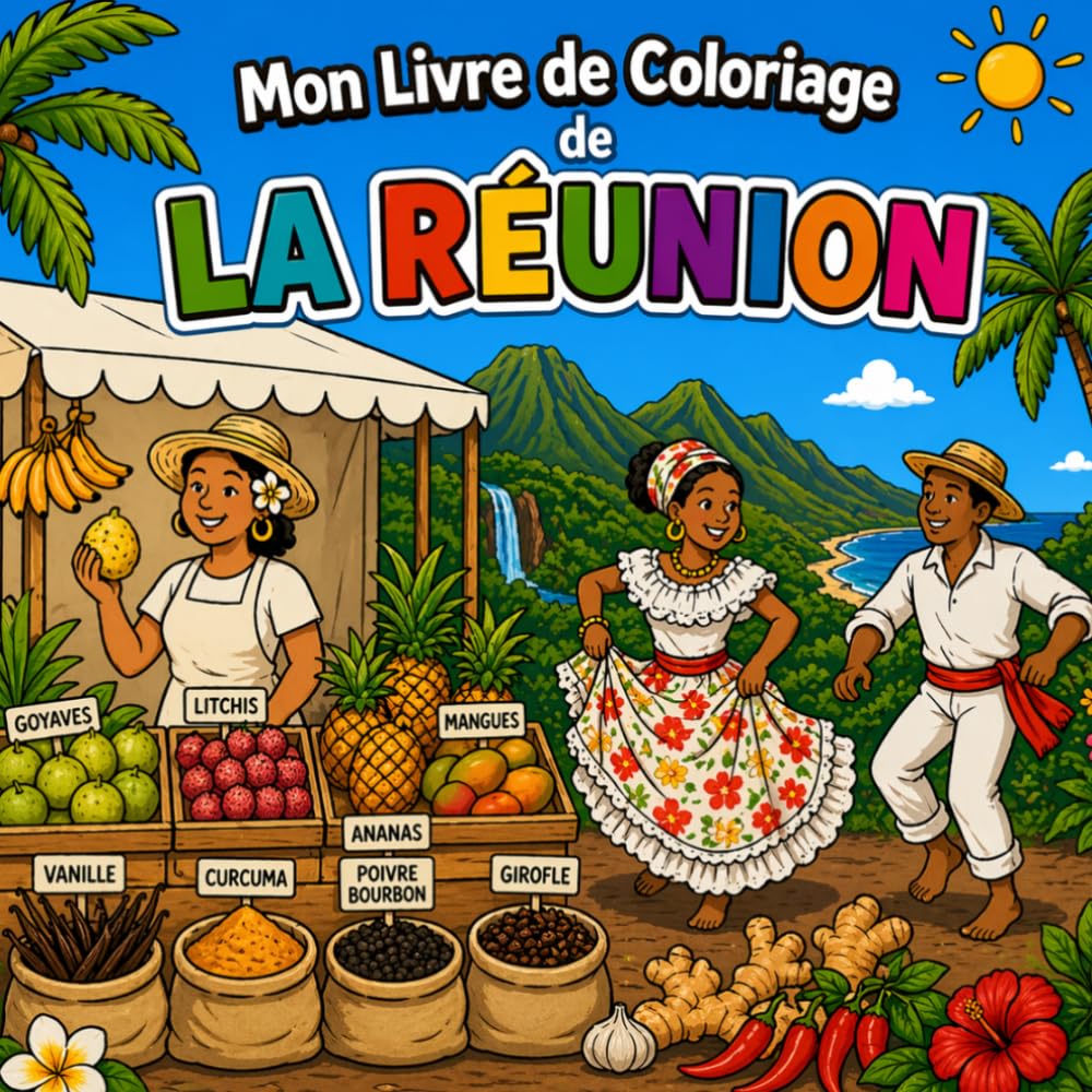 Mon livre de coloriage de la Réunion