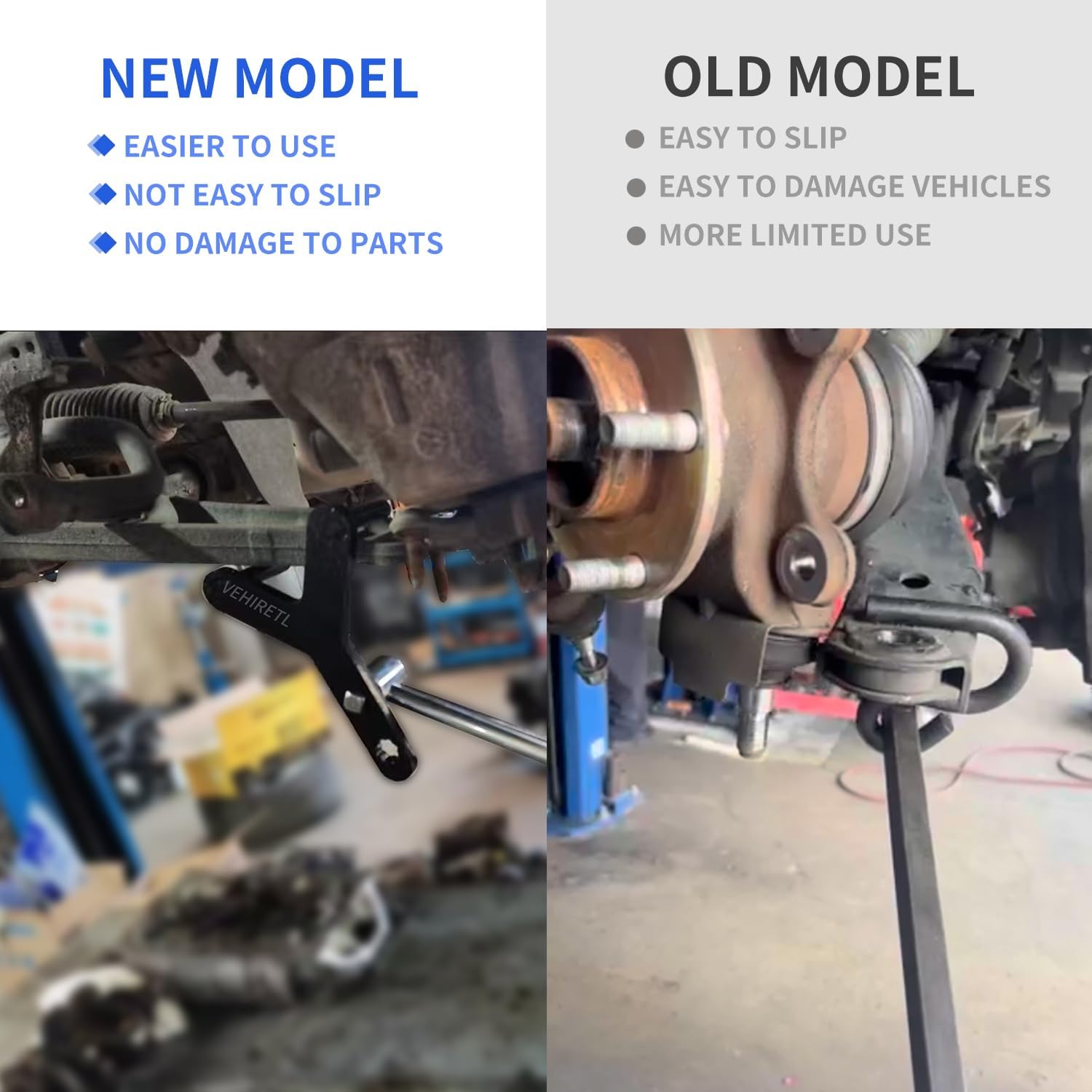 Lower Control Arm Prying Tool Suspension Bushing Removal and Installation Tool Lower Ball Joint Pry Tool Control Arm Replament Separator Tool with Dual Hole 1/2" Drive thumbnail