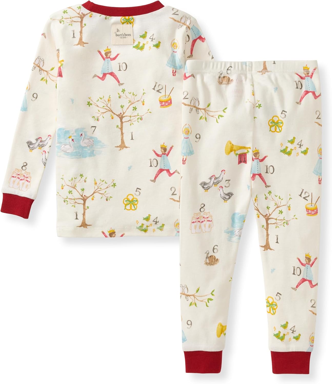 Burt's Bees Baby Girls Organic Cotton Pajamas, Toddler PJ Set, 2-PC