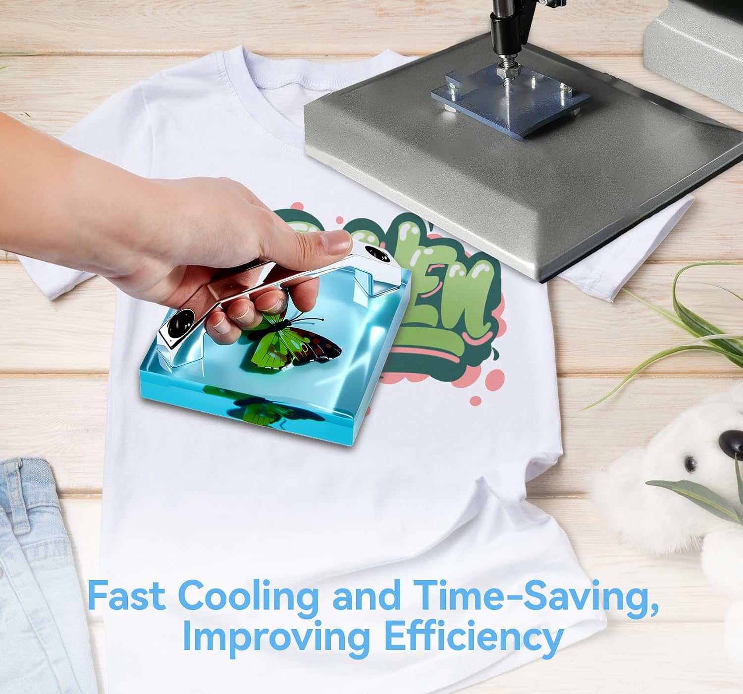 HTV Cooling Block for T Shirt, Cooling Block for Heat Press, 4"x4" Cooling Fast, Heat Press Accessories and Supplies, DTF Sublimation Vinyl, Heat Transfer Paper