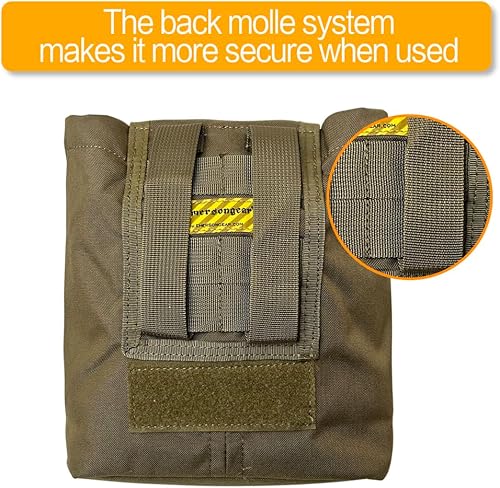 Miniatura 8 de Durable 500D Cordura Tactical Reciclaje Bolsa Ffolding Mag Bag para cinturón táctico y chaleco