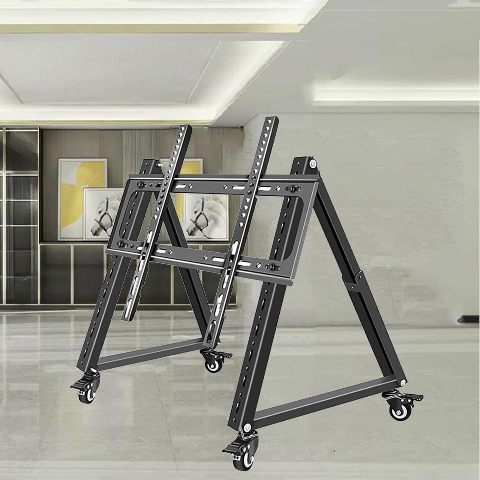 Support TV mobile pour éviter les reflets sur écran plat 32-70 pouces