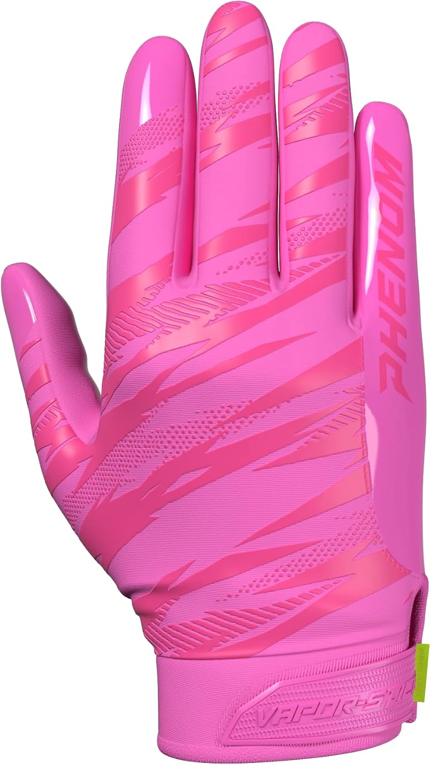 Phenom Elite Football Gloves - VPS4 | High-Performance, Lightweight Grip Gloves for Adults & Kids | Monochrome Battle Torn Design with Vapor-Stick™ Technology