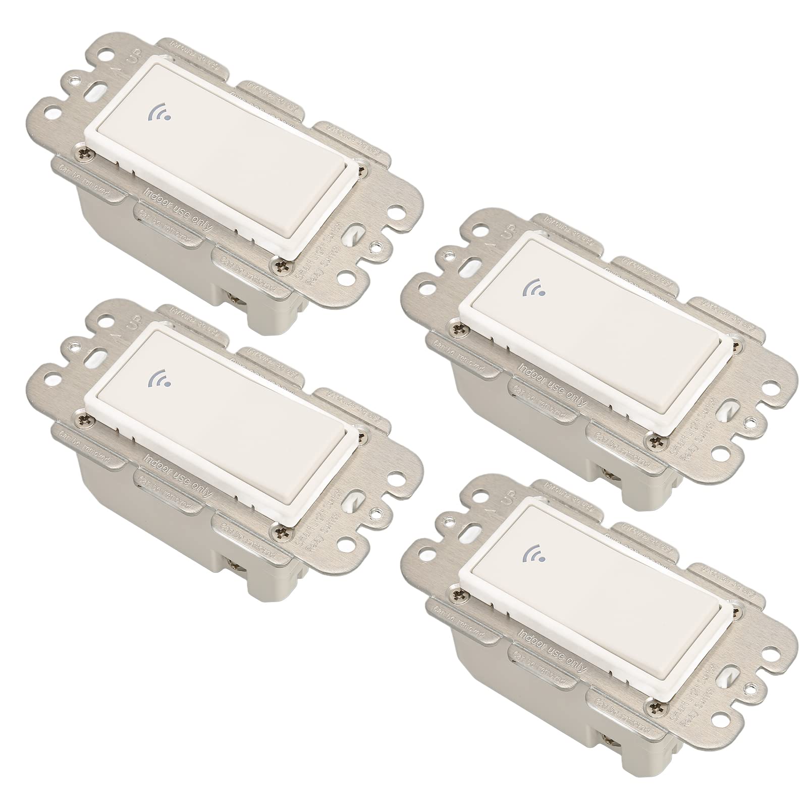 Interruptor de Luz Inteligente Control de Voz WiFi de 4 Bandas Compatible con Home para Configuración de Hogar Inteligente