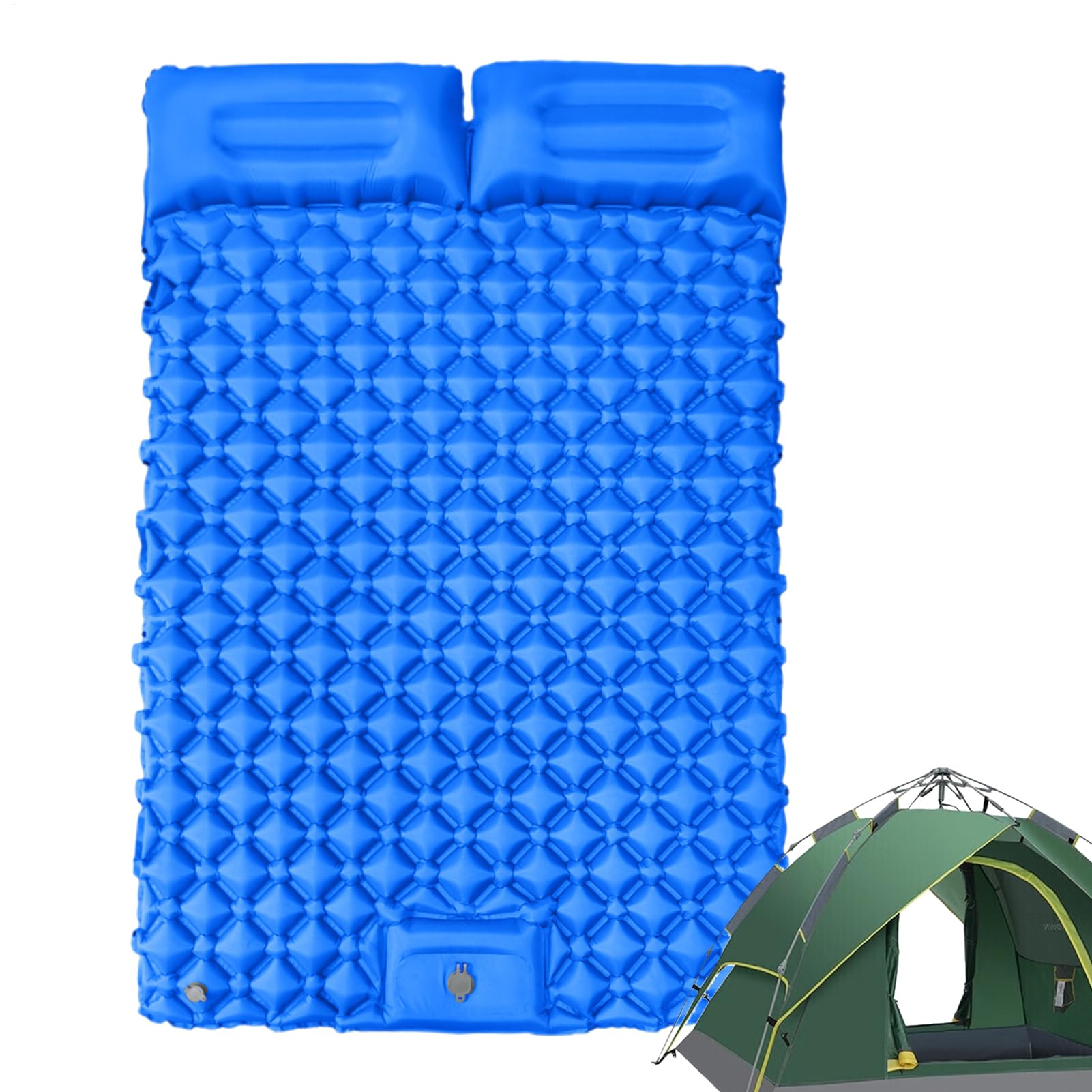 Colchoneta De Camping Para Dormir Doble Colchón Inflable Con Bomba De Pie