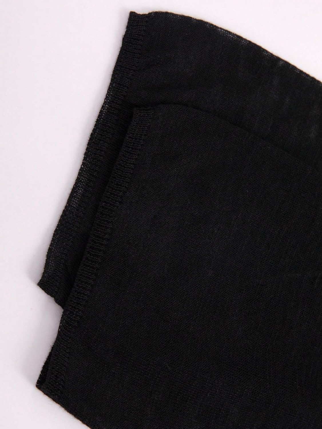 Solid Super Crop Cardigan Long Sleeve Drop Shoulder Round Neck Casual Knitted Fabric (Color : Black, Size : Large)