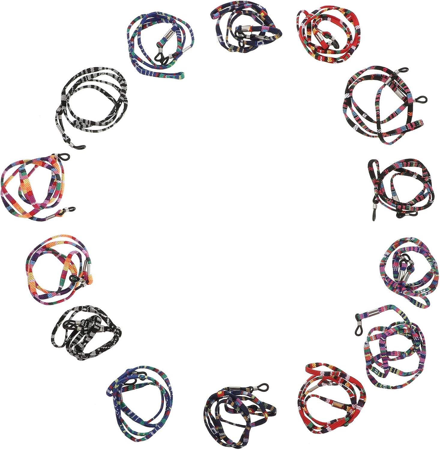 14pcs Mixed Color Glasses Hanging Chains Eyewear Glasses Straps Sunglasses Rope Practical Eyeglass Holders for Men and Women Everyday Use Random Color