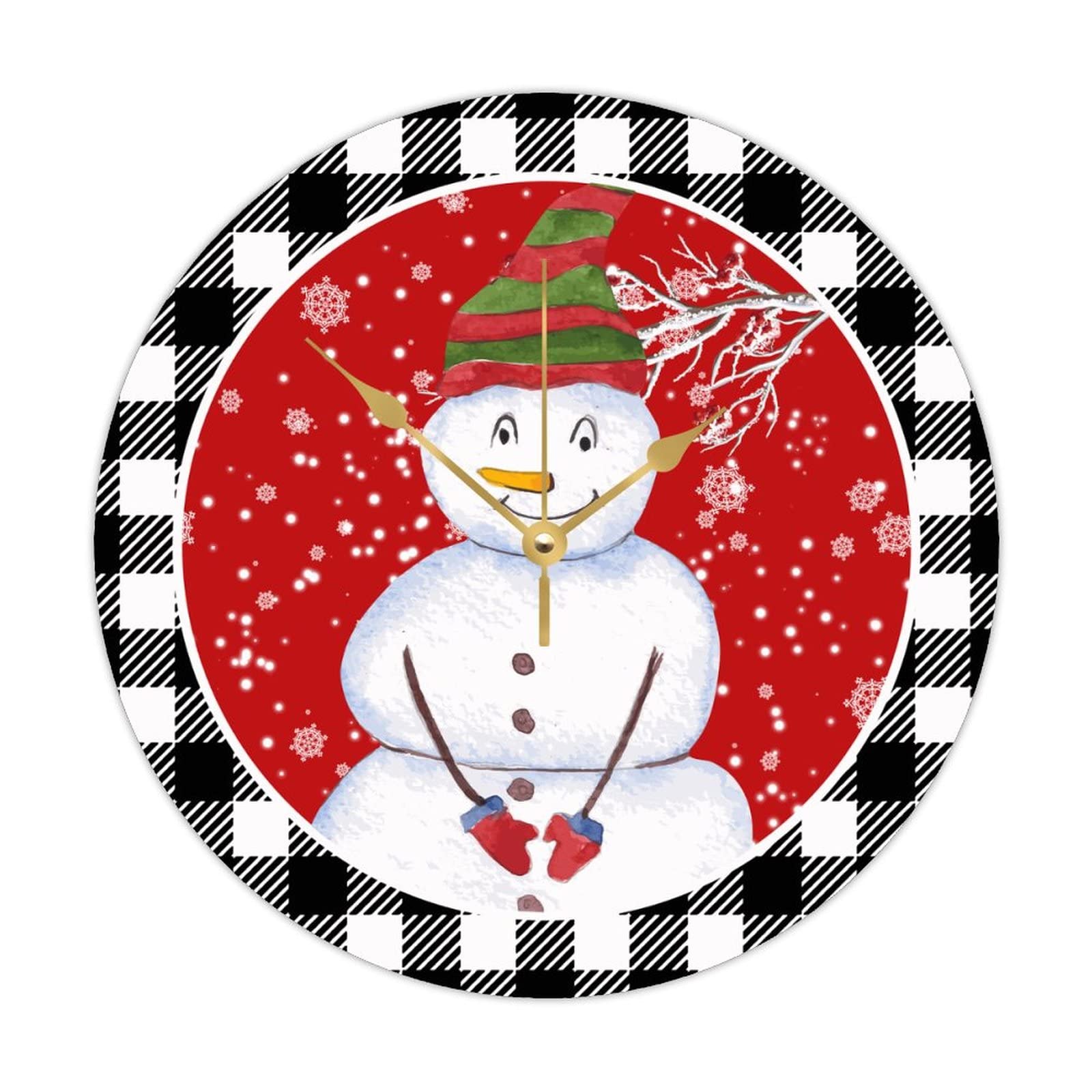 Horloge murale bonhomme de neige vintage pour sublimer votre réveillon de Noël