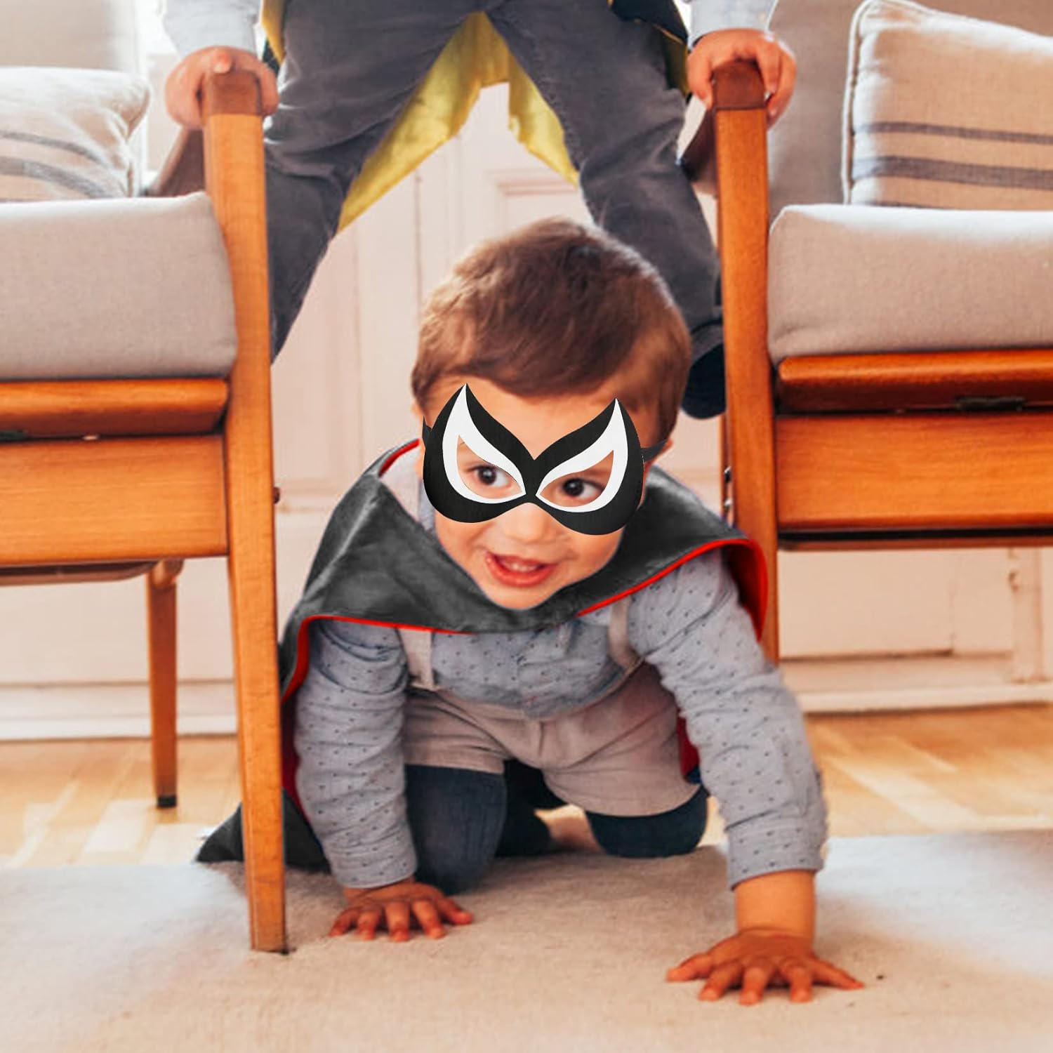 Dress Up Capes for Kids Superhero Cloak with Mask and Waistband Halloween Costumes and Party Dress up - Image 6