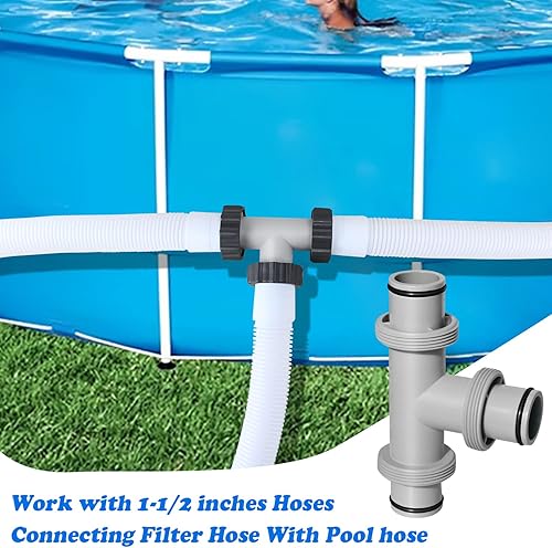 Miniatura 2 de Conector de manguera de bomba de filtro, adaptador de manguera de piscina de 1.5 a 1.5 pulgadas para bombas de filtro y manguera de piscina sobre el