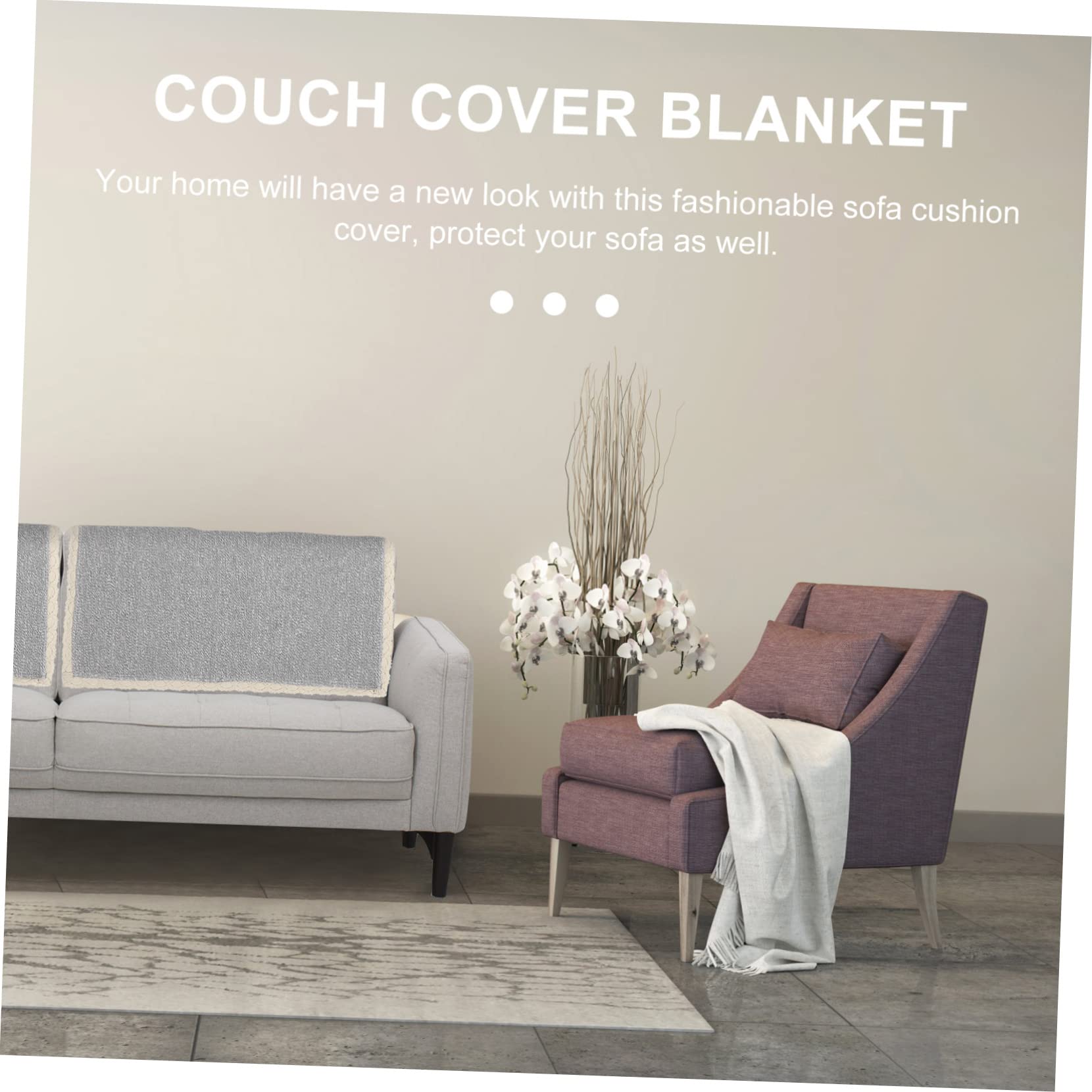 NUOBESTY 2 Piezas Reposabrazos De Sofá De Lino De Algodón Fundas Protectoras para Sillas Fundas De Sofá para Sofás Reclinables Funda para Sillón Mueble Mesa De Trabajo Sabana De Algodon