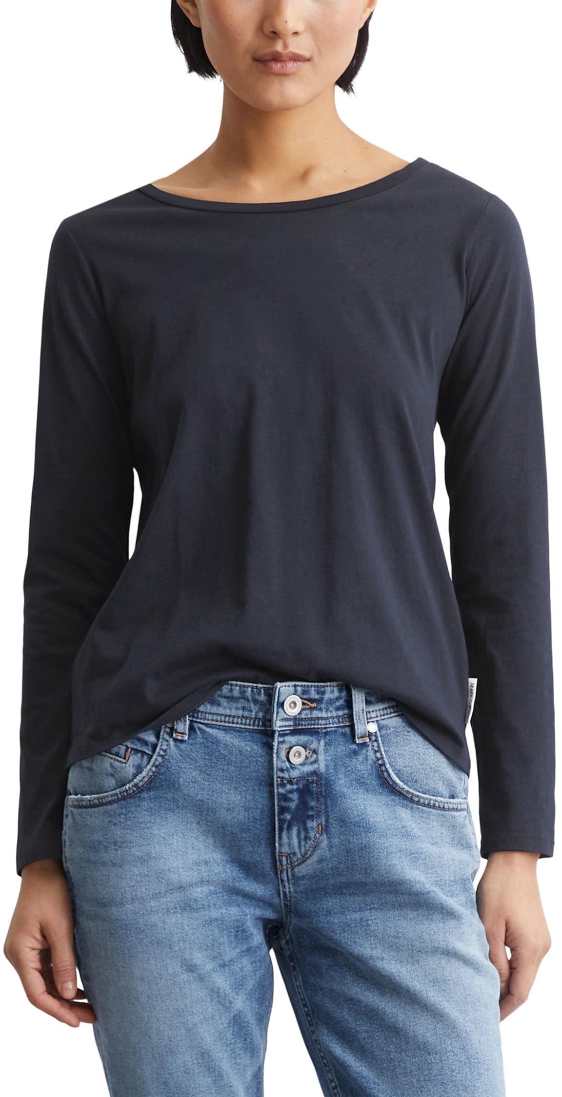 Marc O'Polo Damen Langarmshirt aus Bio-Baumwolle Regular Fit