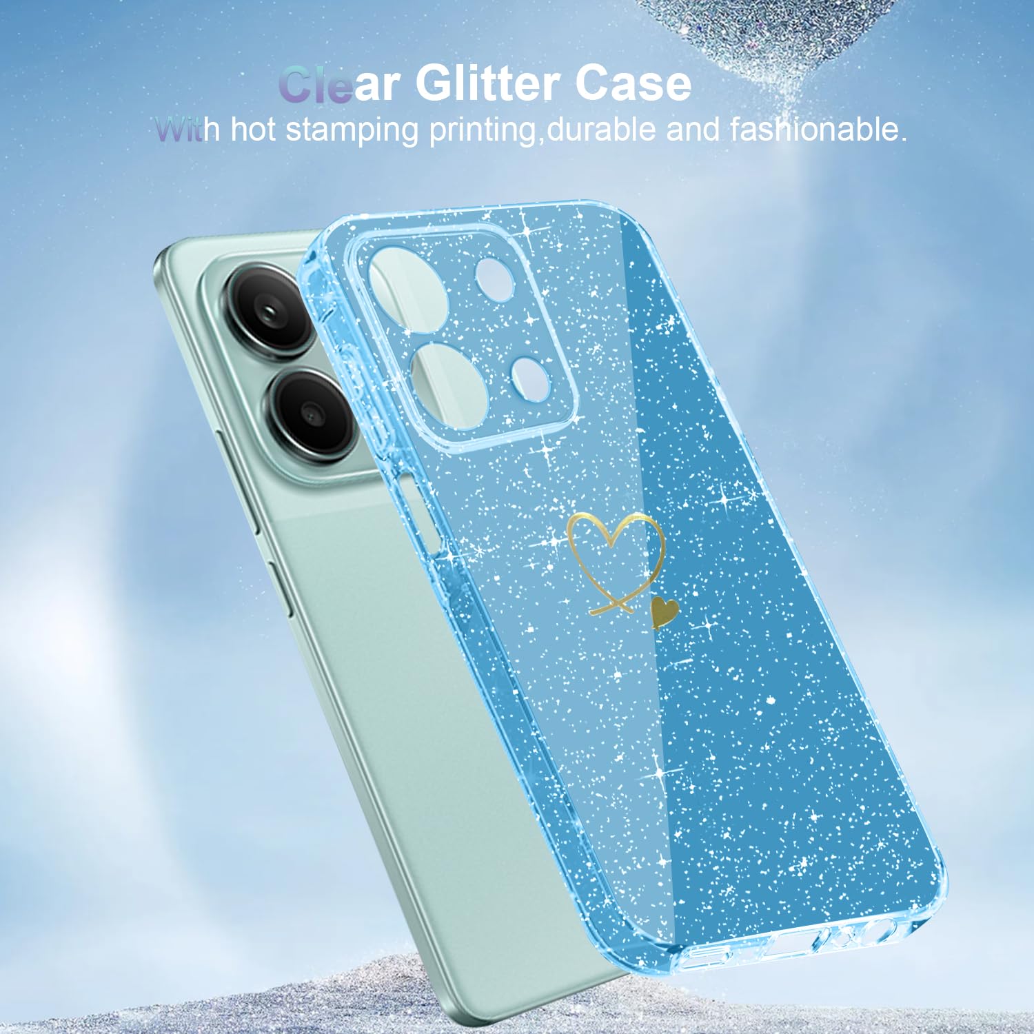 EASSGU Custodia In TPU Per Redmi 15C / POCO C85 - Silicone Morbido Trasparente, Design Bicolore, Protezione Antiurto - 6