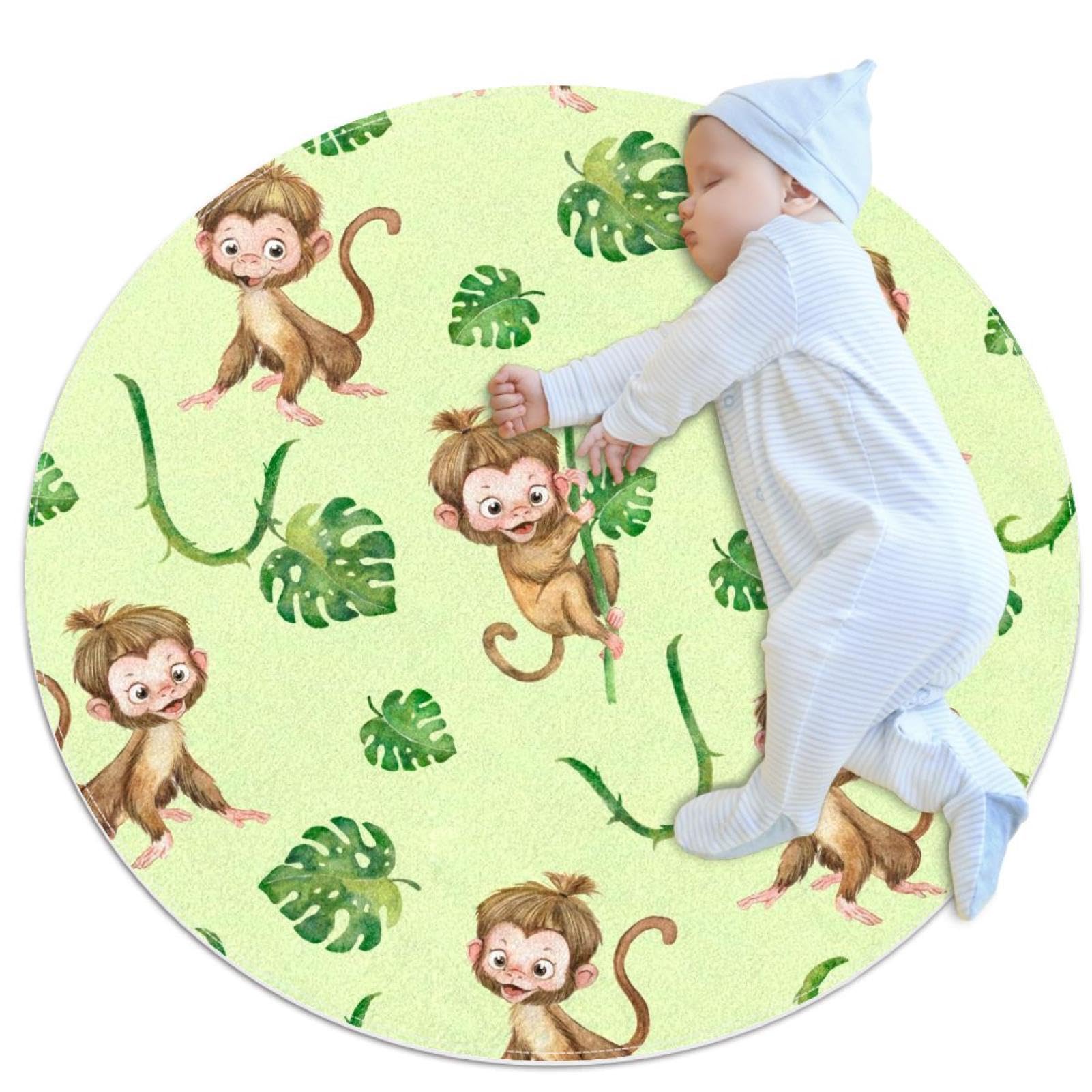 Tapis de salle de bain sécurisé évite les glissades chambre enfant motif singe
