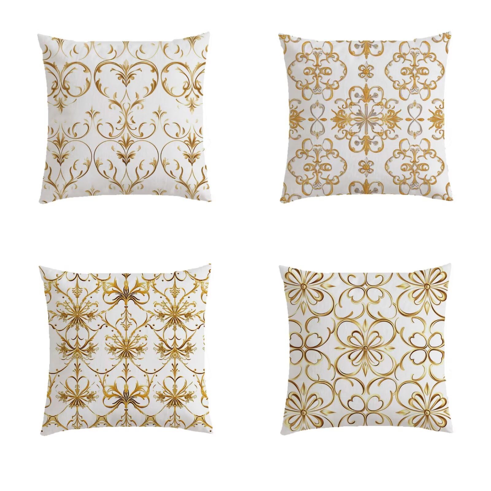 Housse de coussin 80x80cm lot de 4 pour rénover facilement vos grands coussins