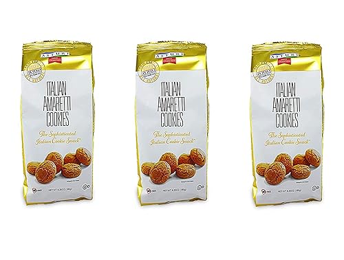 Galletas italianas Amaretti, 6.35 onzas (paquete de 3)