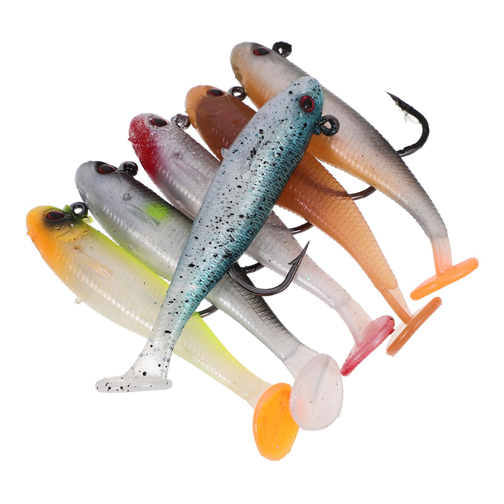 Mipcase Pièces appât pour la pêche Bar Appât de Simulation 3D Fournitures de pêche Petit leurre de pêche leurres de pêche Portables équipement de pêche Artificielle Acier Inoxydable