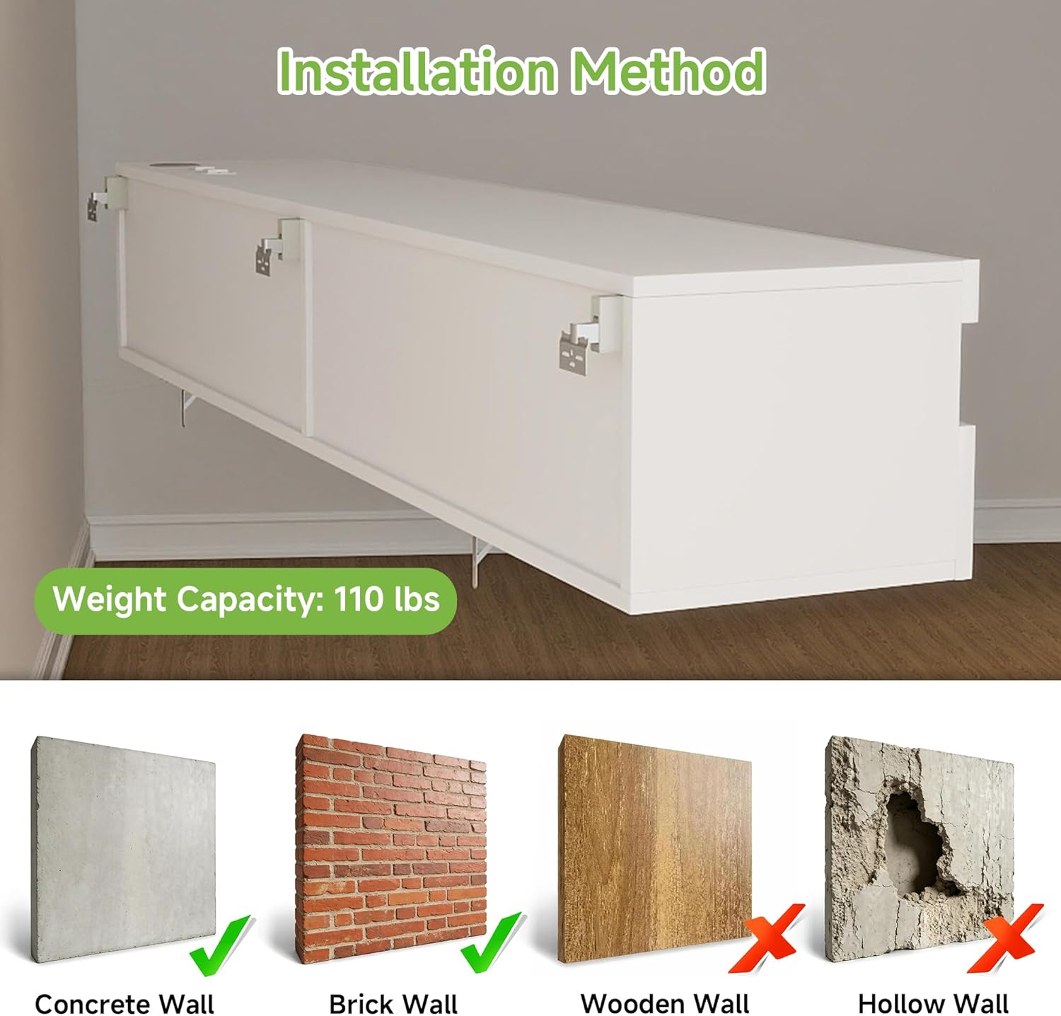 Real Relax 71" High Gloss Modern Floating TV Stand, Entertainment Center with Led Lights & Power Outlet, Media Console with Remote & App Control, 71" Wall Mounted TV Shelf for 65/75/80 inch TV, White - Image 5